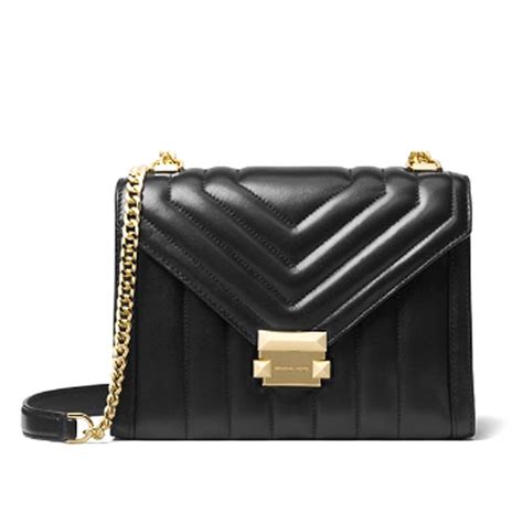 whitney large vinyl michael kors|michaelkhorsbeigecolorleatherquiltedlookchainandleatherstrap.